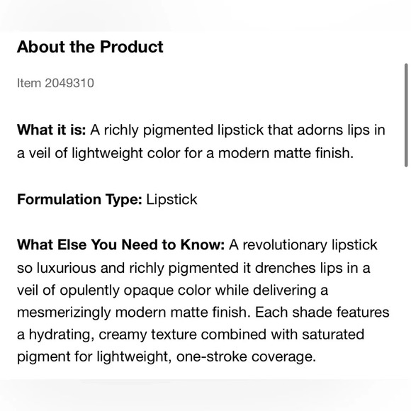 New in Box Pat McGrath Labs MatteTrance Lipstick in FemmeBot Full Size - Picture 4 of 4